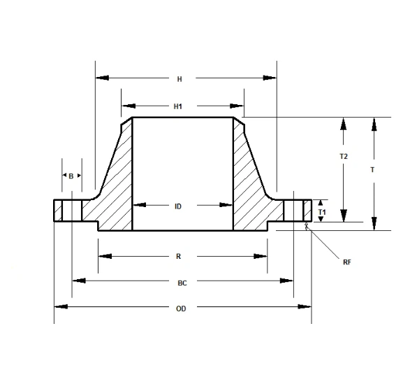 ASME B165 Welding Neck Flange Class 150 in inch ASME B165 Welding Neck Flange Class 150 in inch